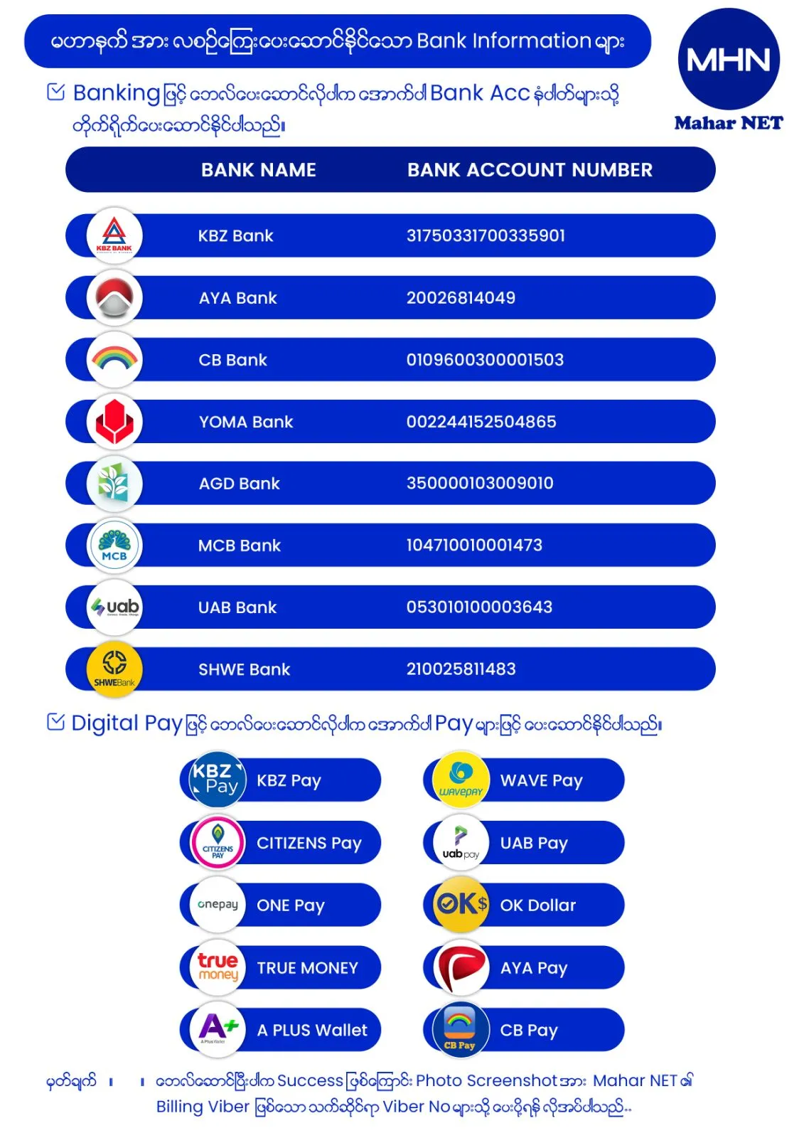 Updated Payment MHN